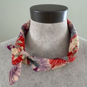 Vintage Floral Cotton Scarf by Naomi Itaya